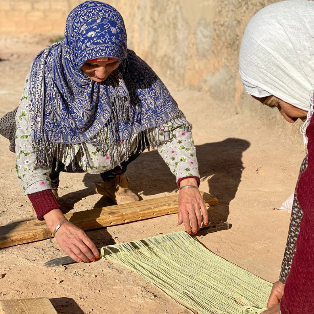 Marokkanischer Teppich Webkamm Arbeit