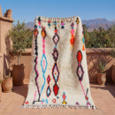 Berber Teppich aus Wolle mit buntem Muster, handgeknüpfter marokkanischer Teppich