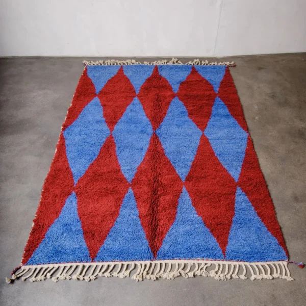 Marokkanischer Teppich detail muster geometrisch bunt wolle