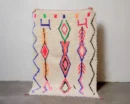 Azilal Teppich bunt handgeknüpfter marokkanischer Berber Teppich mit geometrischem Muster