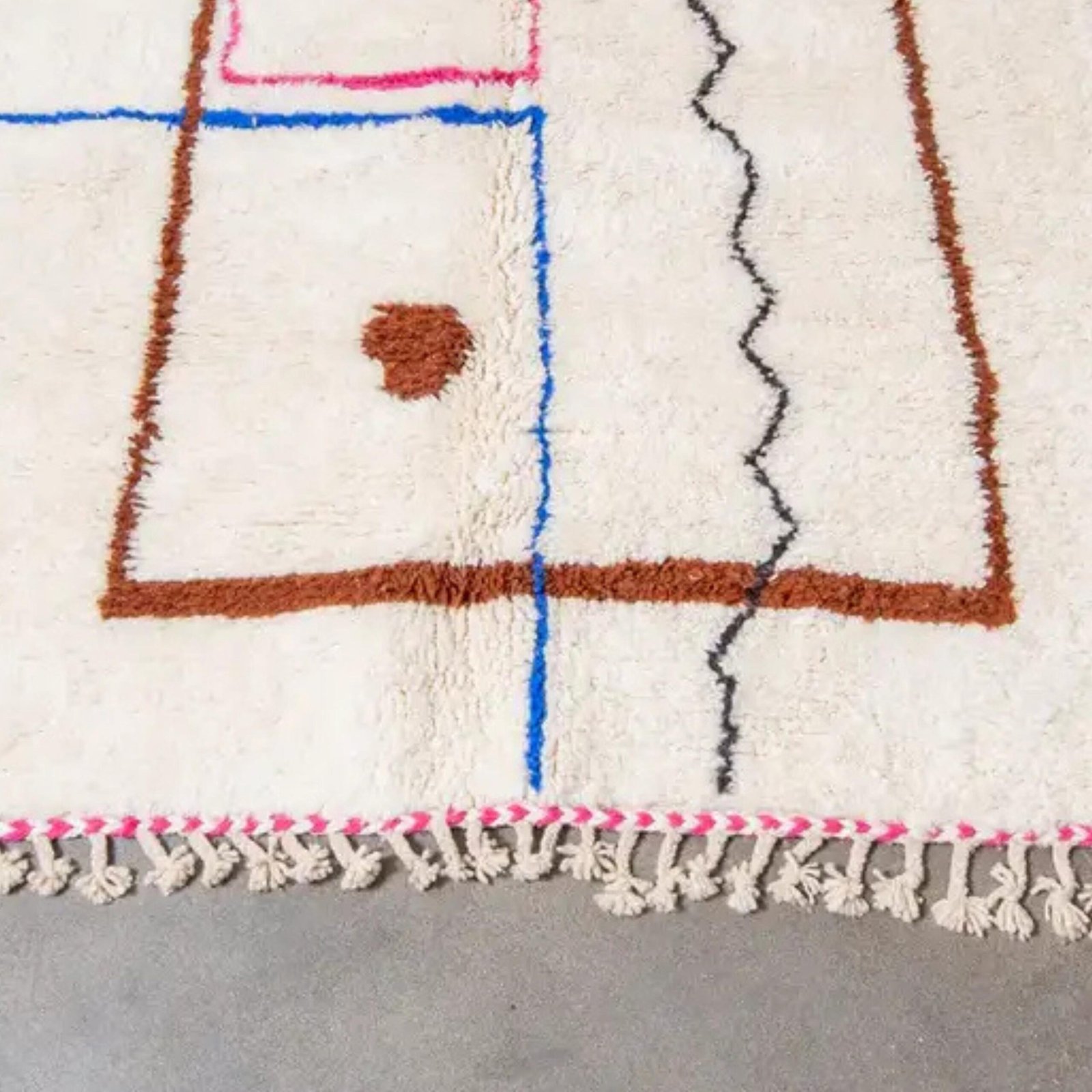 Marokkanischer Berber Teppich aus Naturwolle für Wohnzimmer
